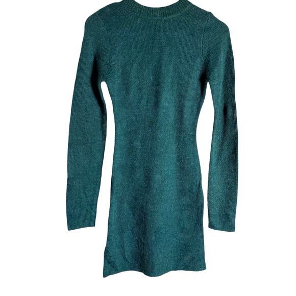 Atoir Miaa Green Long Sleeve Open Back Bodycon Sweater Mini Dress Size 2 - Picture 4 of 11
